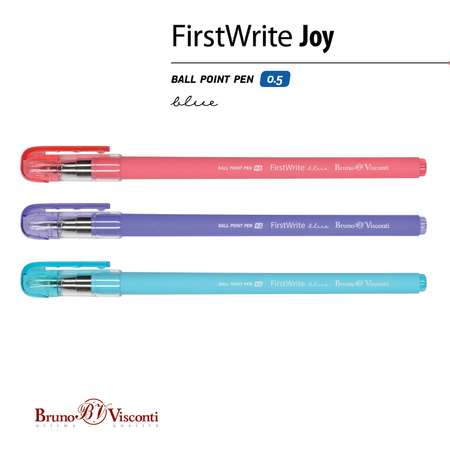 Набор из 5-ти шариковых ручек Bruno Visconti FirstWrite Joy синие