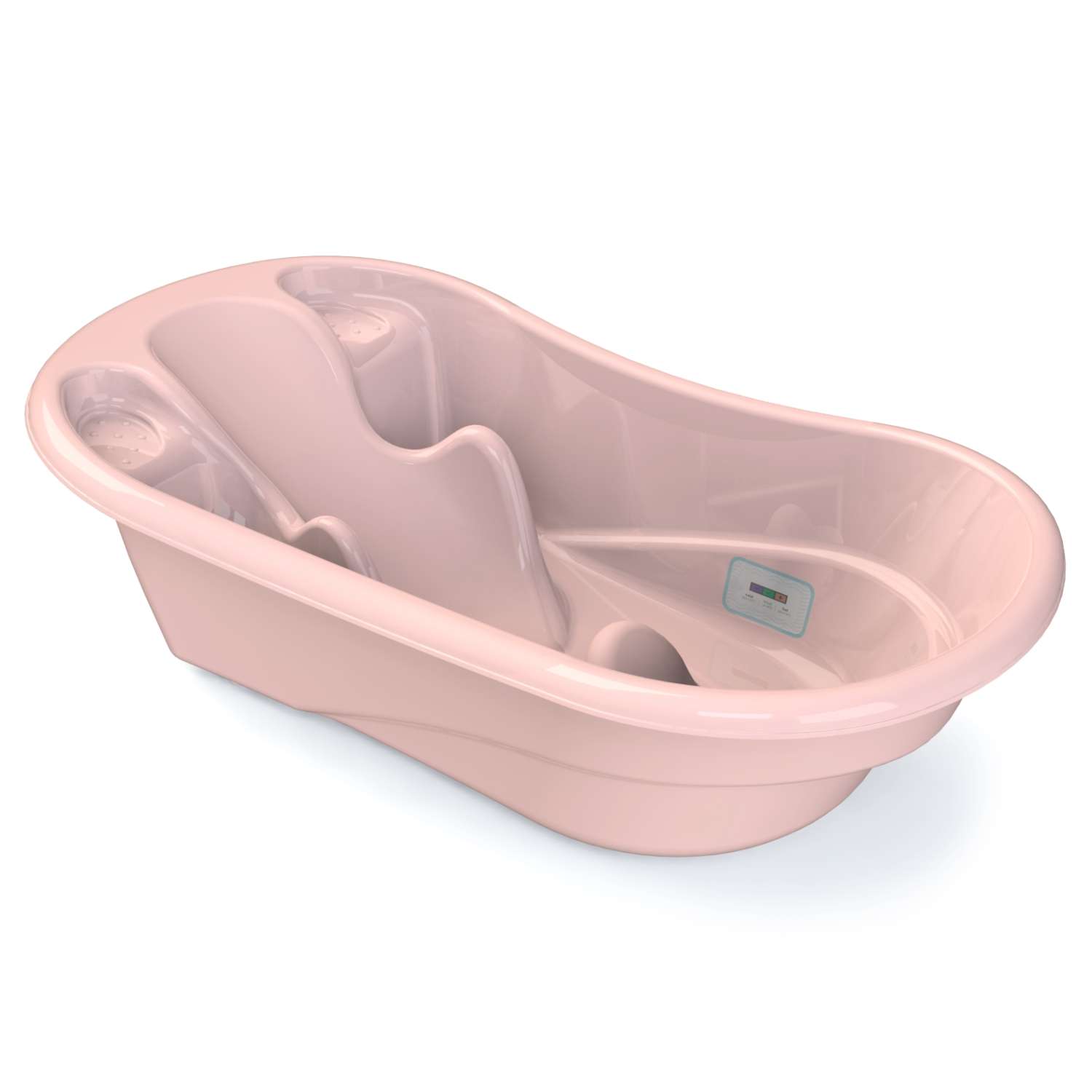 Ванночка для купания KidWick Лайнер с термометром Розовый-Темно-розовый - фото 1