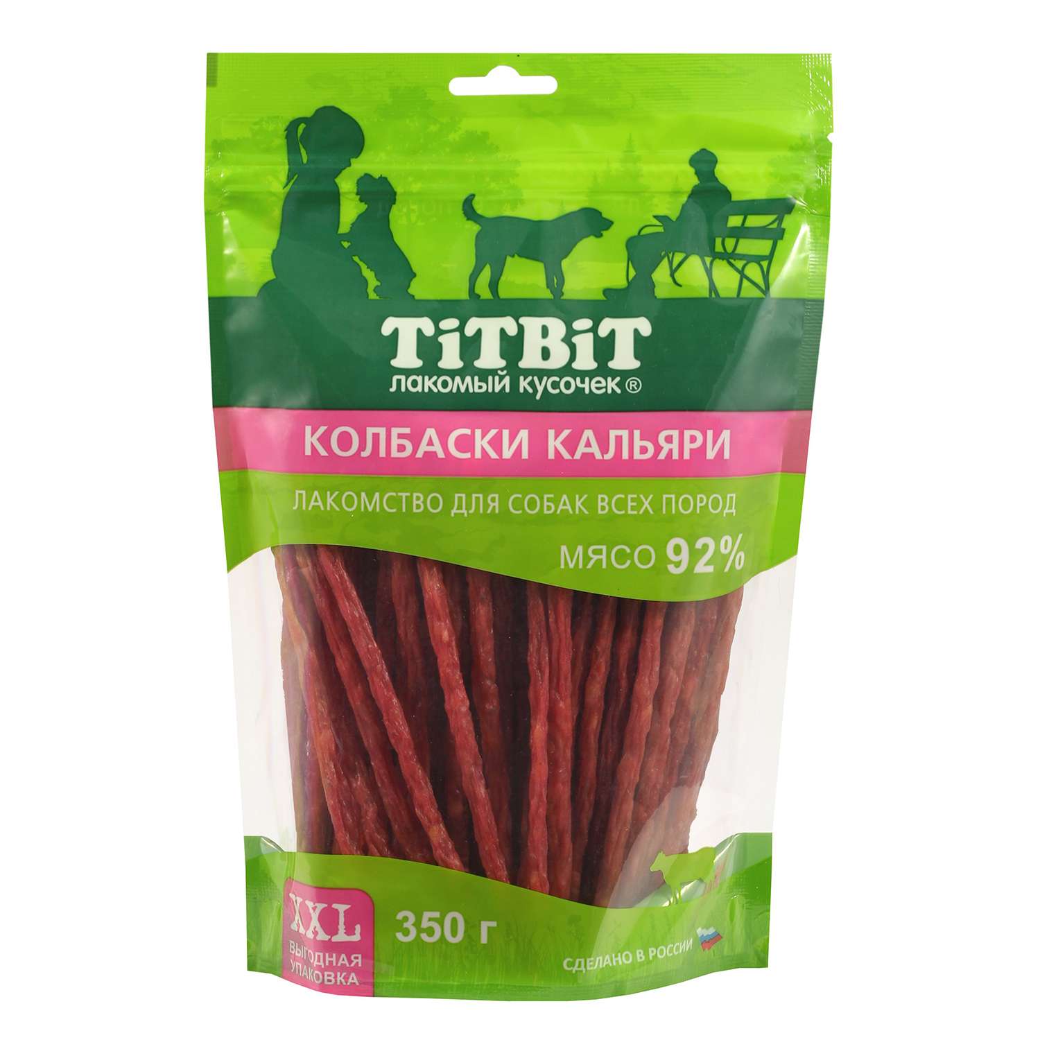 Лакомство для собак Titbit 350г всех пород колбаски Кальяри - XXL выгодная упаковка - фото 1