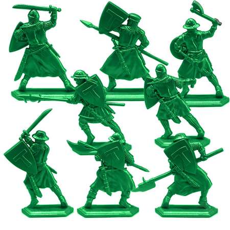 Набор солдатиков Воины и Битвы Тевтонский Орден Пешие сержанты цвет зеленый
