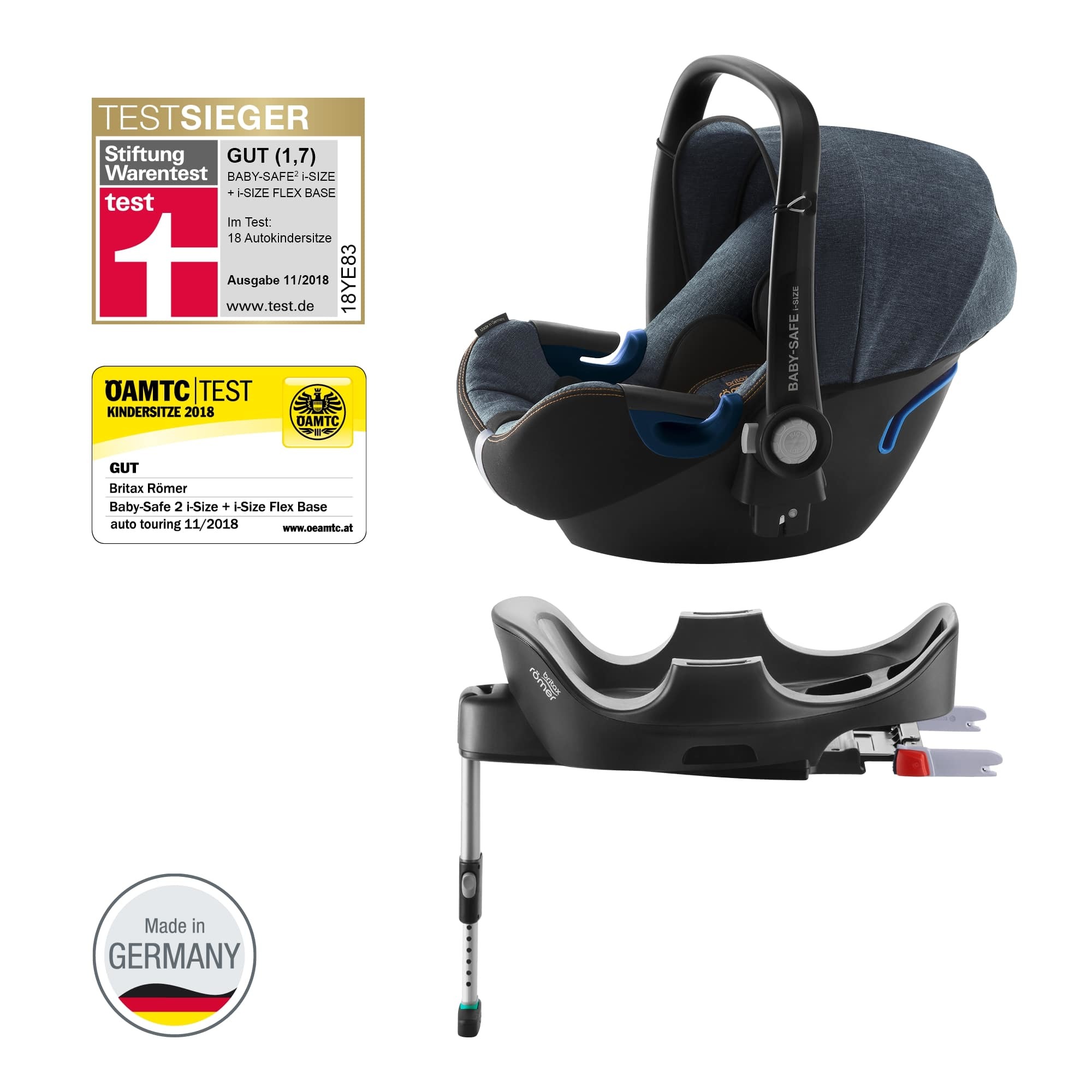 Автокресло Britax Roemer Baby-Safe2 i-Size Bundle Blue Marble - фото 8