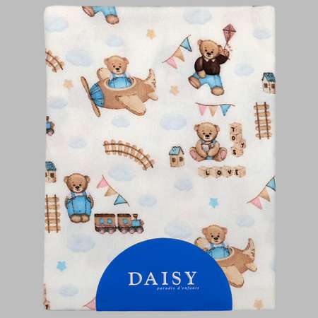 Пеленка Daisy Фланель 1 шт 75х120см Мишка