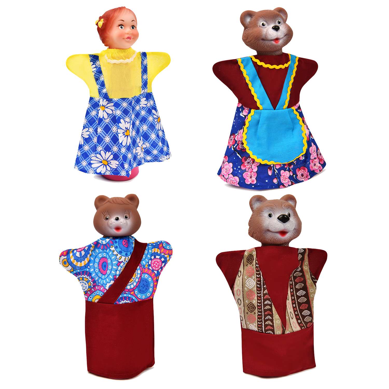 Кукольный театр Русский стиль Три медведя 4персонажей 11254 - фото 1