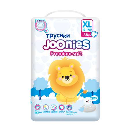 Подгузники-трусики Joonies Premium Soft XL 12-17кг 38шт