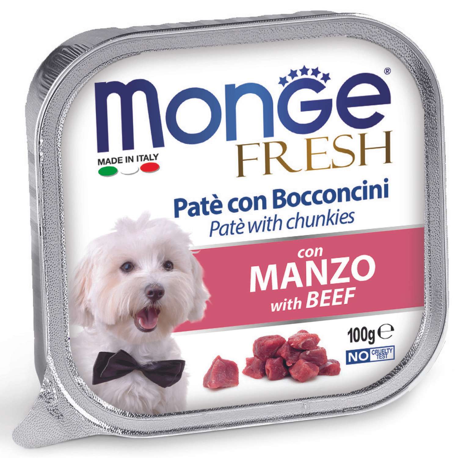 Корм для собак MONGE Dog Fresh говядина консервированный 100г - фото 1