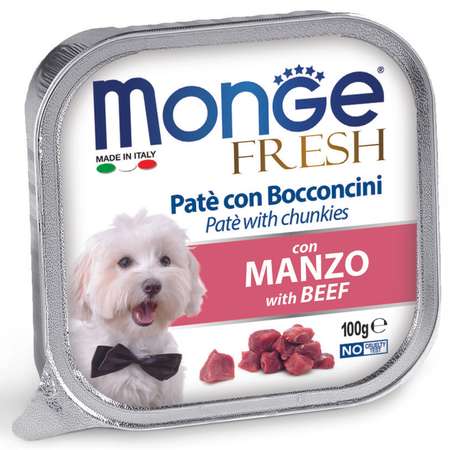 Корм для собак MONGE Dog Fresh говядина консервированный 100г