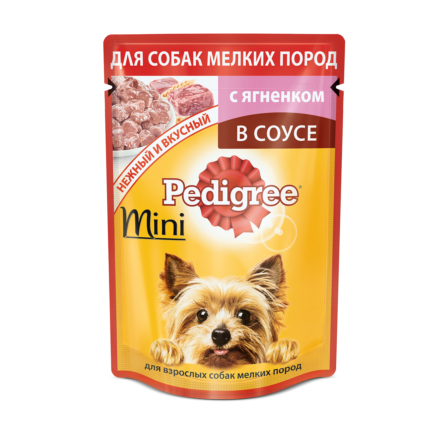 Корм для собак Pedigree для мелких пород с ягненком в соусе пауч 85г - фото 1