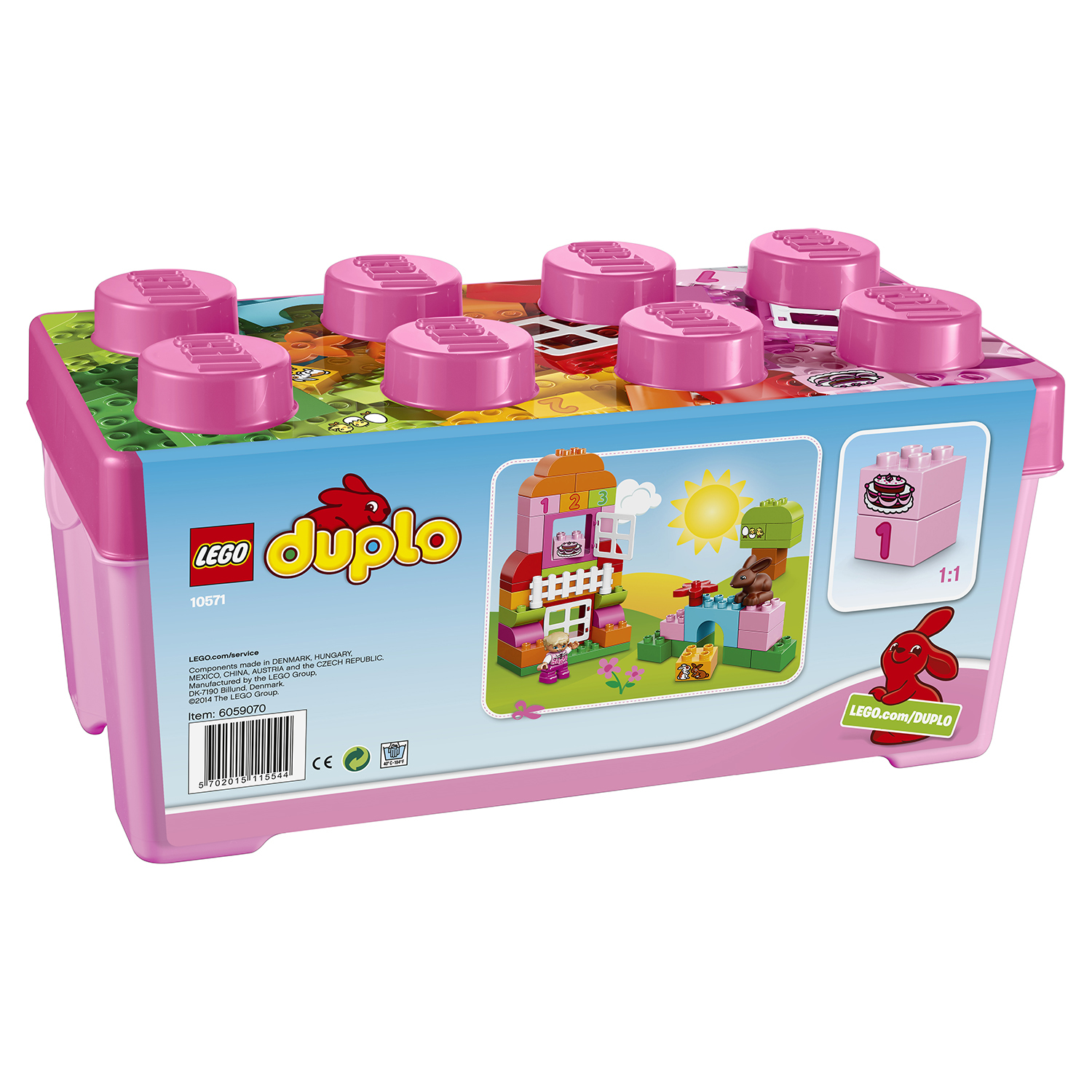 Конструктор LEGO DUPLO Лучшие друзья курочка и кролик блочный - фото 3