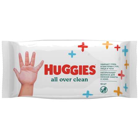 Влажные салфетки Huggies All over clean 56шт