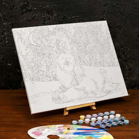 Картина Школа Талантов по номерам на холсте с подрамником «Полярные медведи» 40×50 см