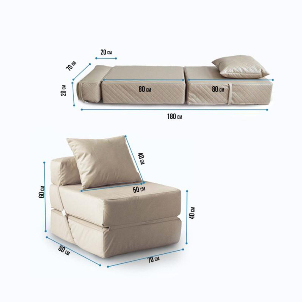 Кресло кровать MyPuff велюр - фото 7