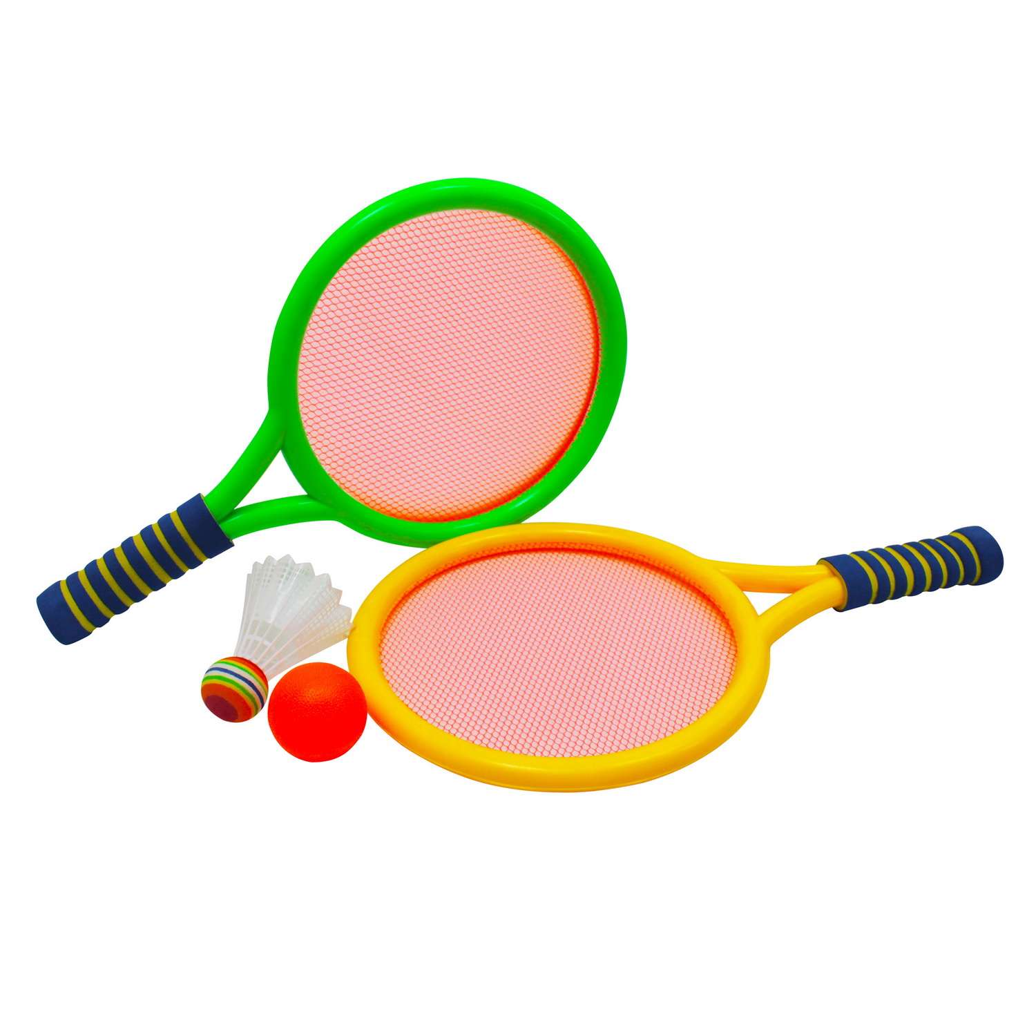 Игровой набор 1 TOY 2 ракетки с сеткой волан и мячик - фото 1