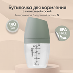 Бутылочка для кормления paomma антиколиковая с соской 0+ 180 мл mum effect