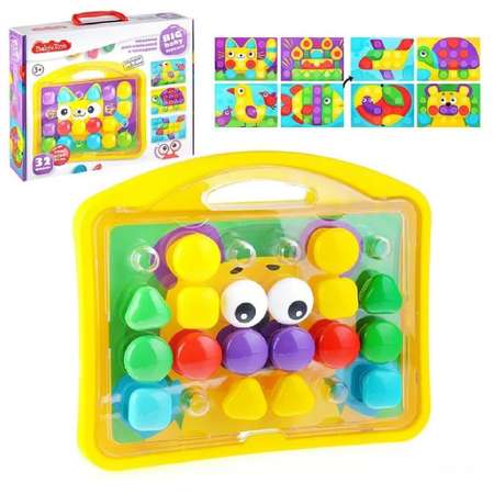 Мозаика Baby Toys для малышей Котик d4.5 32элемента 04105