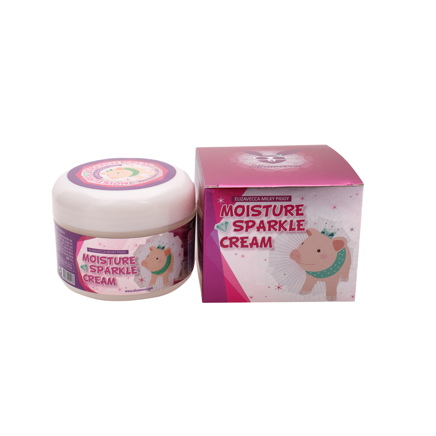 Крем для лица увлажняющий Elizavecca с эффектом сияния Milky Piggy Moisture Sparkle Cream 100мл - фото 1