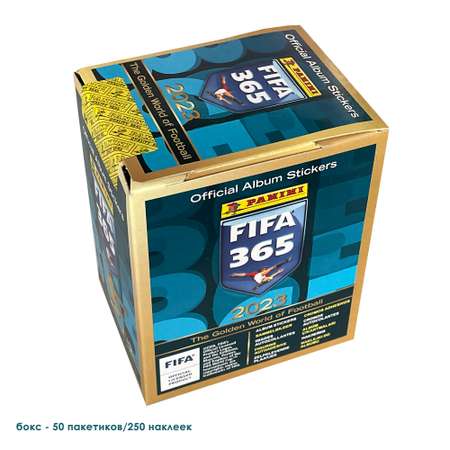 Бокс с наклейками Panini FIFA 365 2023 50 пакетиков в наборе