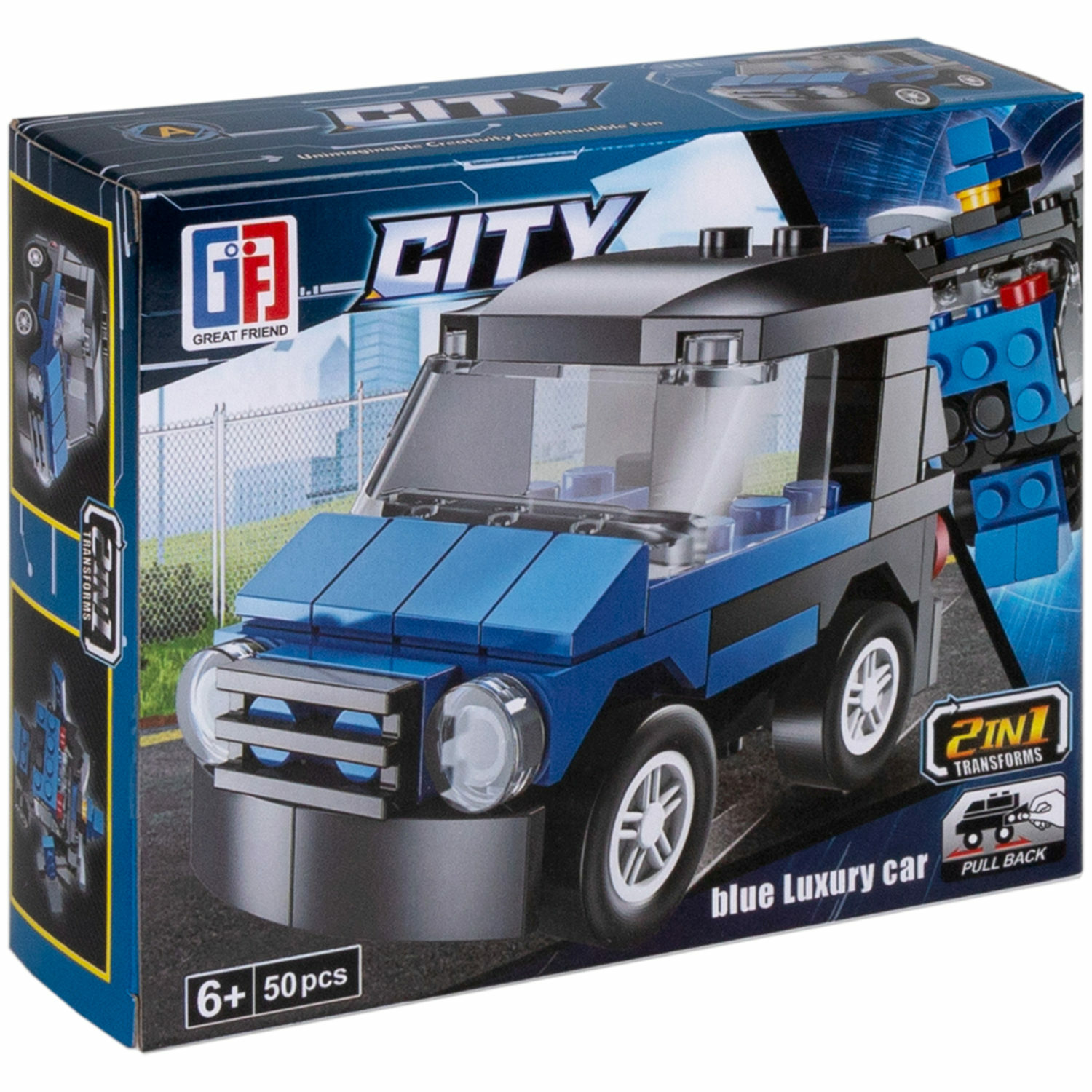 Конструктор 1TOY Blockformers Городские службы Автомобиль синий - фото 7