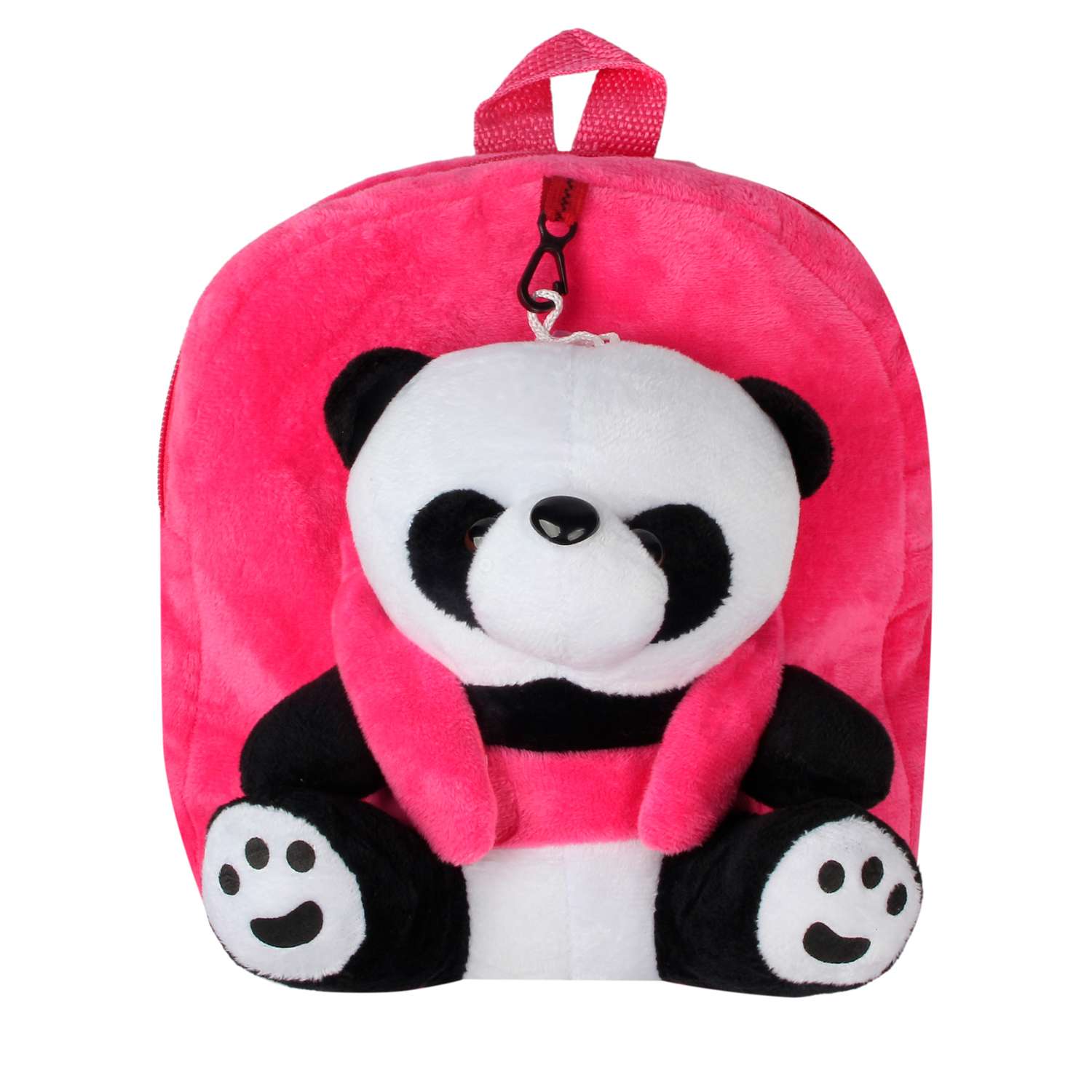 Рюкзак с игрушкой Little Mania фуксия Панда - фото 1