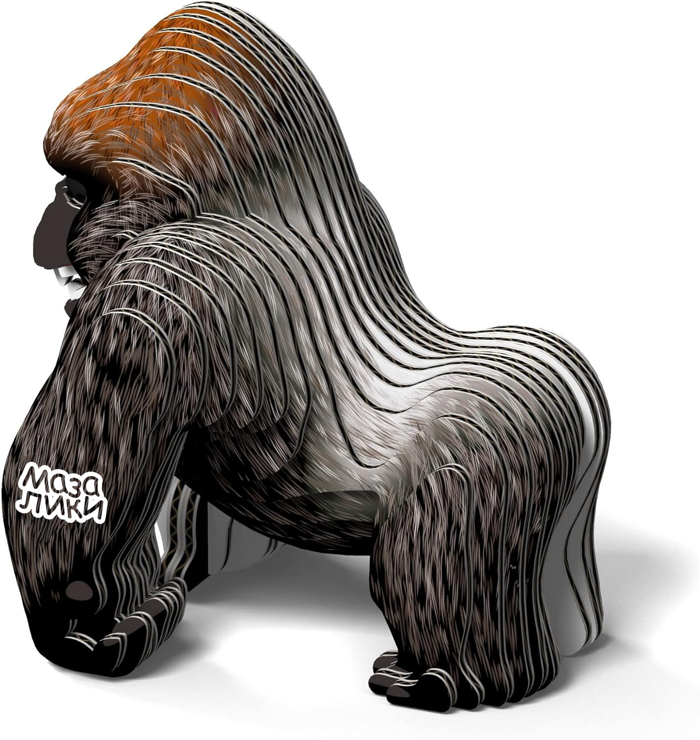 Сборная 3D игрушка-пазл Мазалики горилла - фото 3