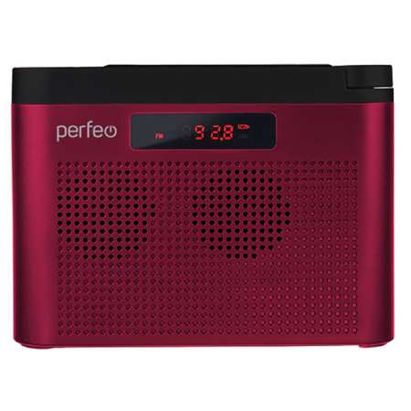 Радиоприемник Perfeo цифровой ТАЙГА FM+ 66-108МГц MP3 встроенный аккумулятор USB бордовый I70RED