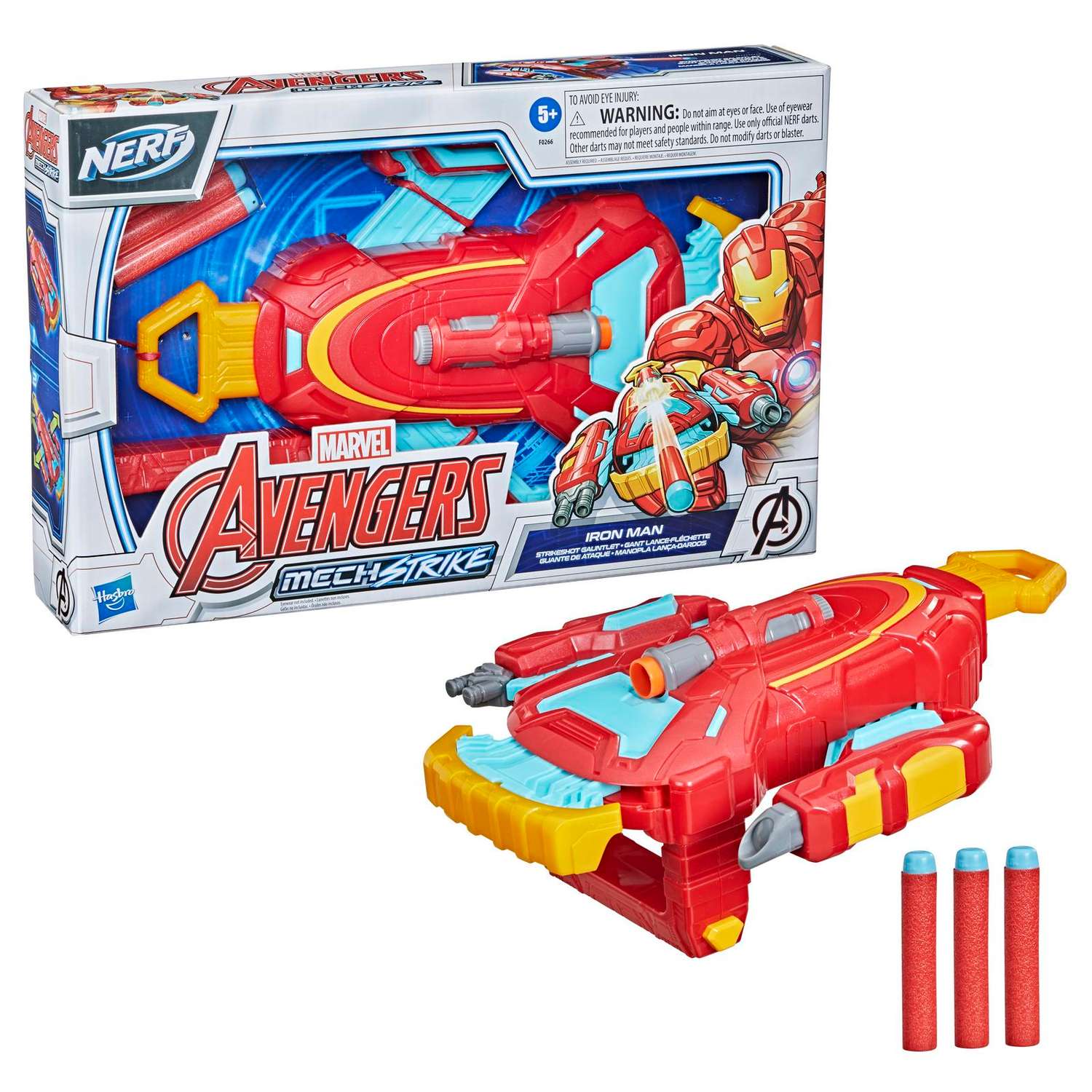 Игрушка Marvel Экипировка на руку Nerf Железный человек F0266EU4 - фото 5