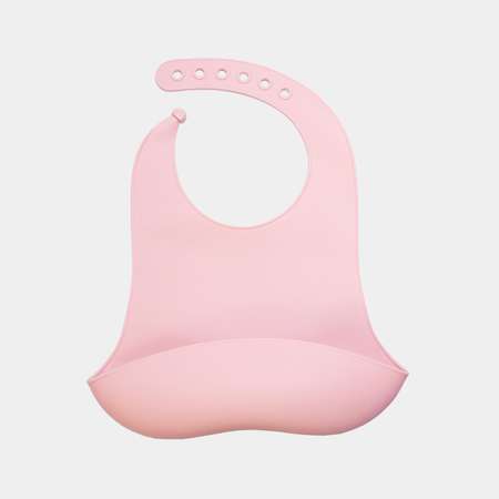 Нагрудник для кормления Moro Baby силиконовый розовый