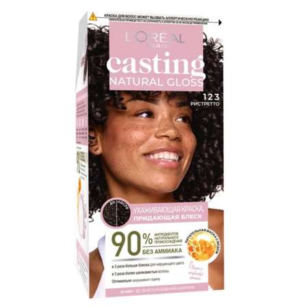 Краска-уход для волос LOREAL Casting Natural Gloss оттенок 123 Ристретто