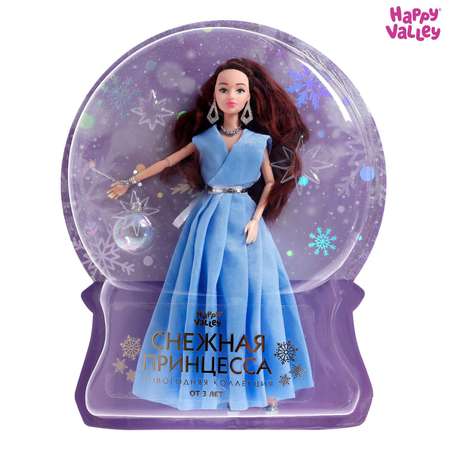 Кукла-модель Happy Valley шарнирная «Снежная принцесса Ксения»с аксессуаром голубое платье