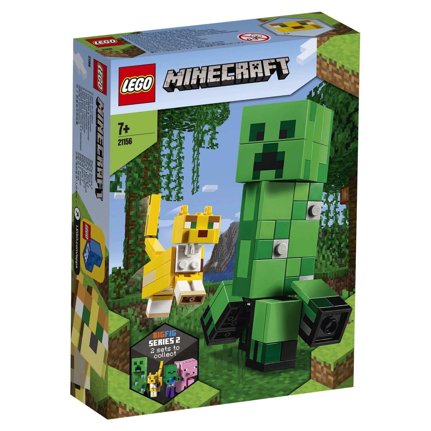 Конструктор LEGO Minecraft Крипер и Оцелот большой 21156 купить по цене  1199 ₽ в интернет-магазине Детский мир