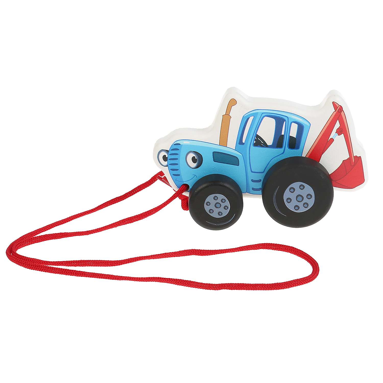 Игрушка-каталка Буратино Синий Трактор 12 см пакет с хедером 295605 - фото 2