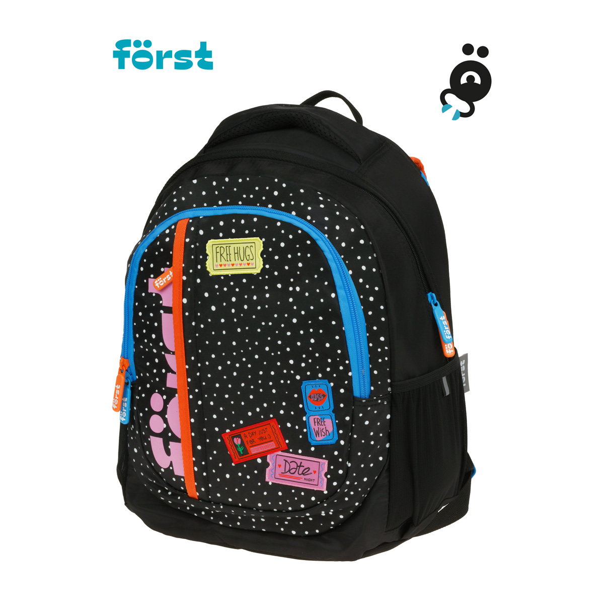 Рюкзак Forst F-Trend Dots style 40*29*18см 2 отделения 3 кармана эргономичная спинка - фото 2