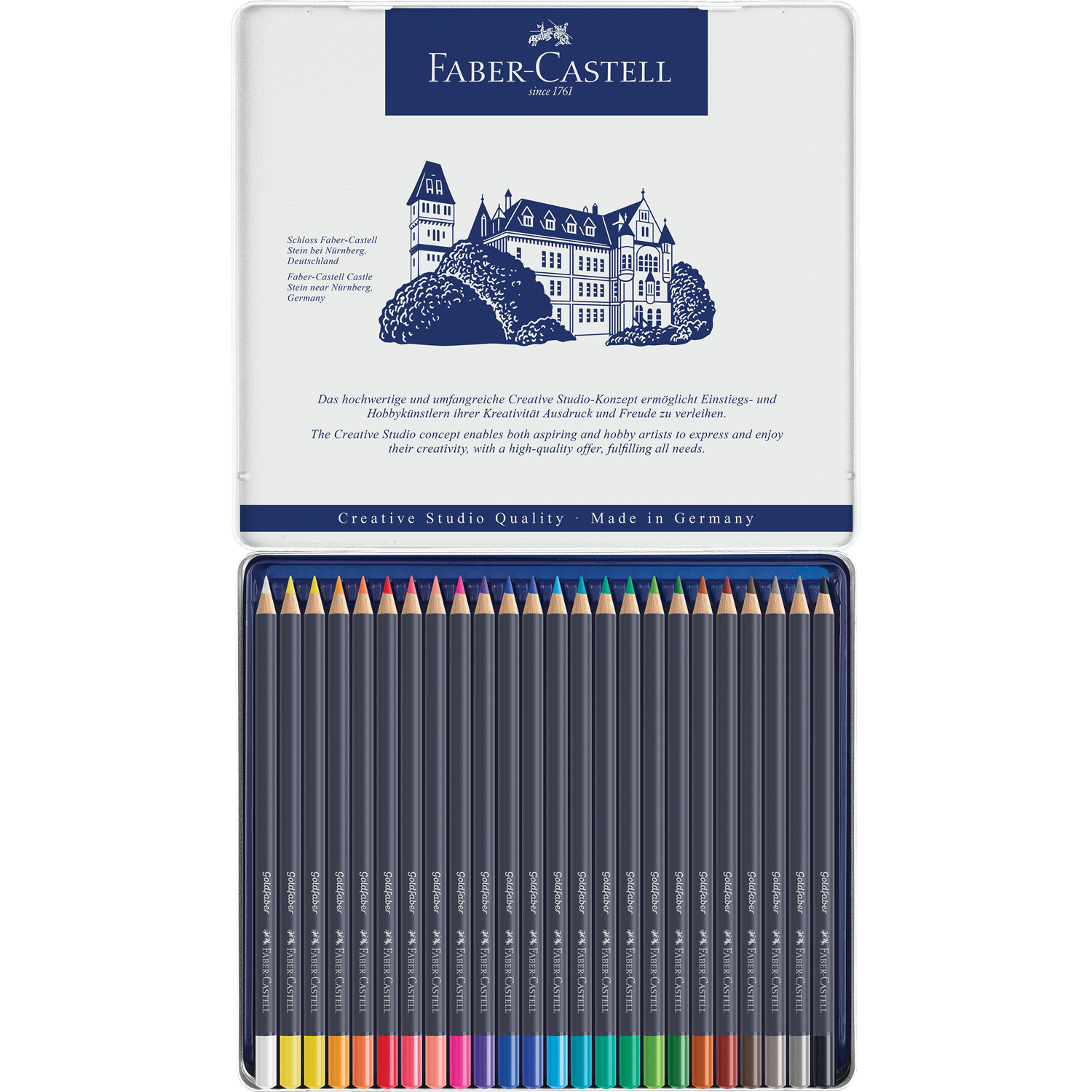 Карандаши цветные Faber Castell Goldfaber 24 цвета круглые - фото 2