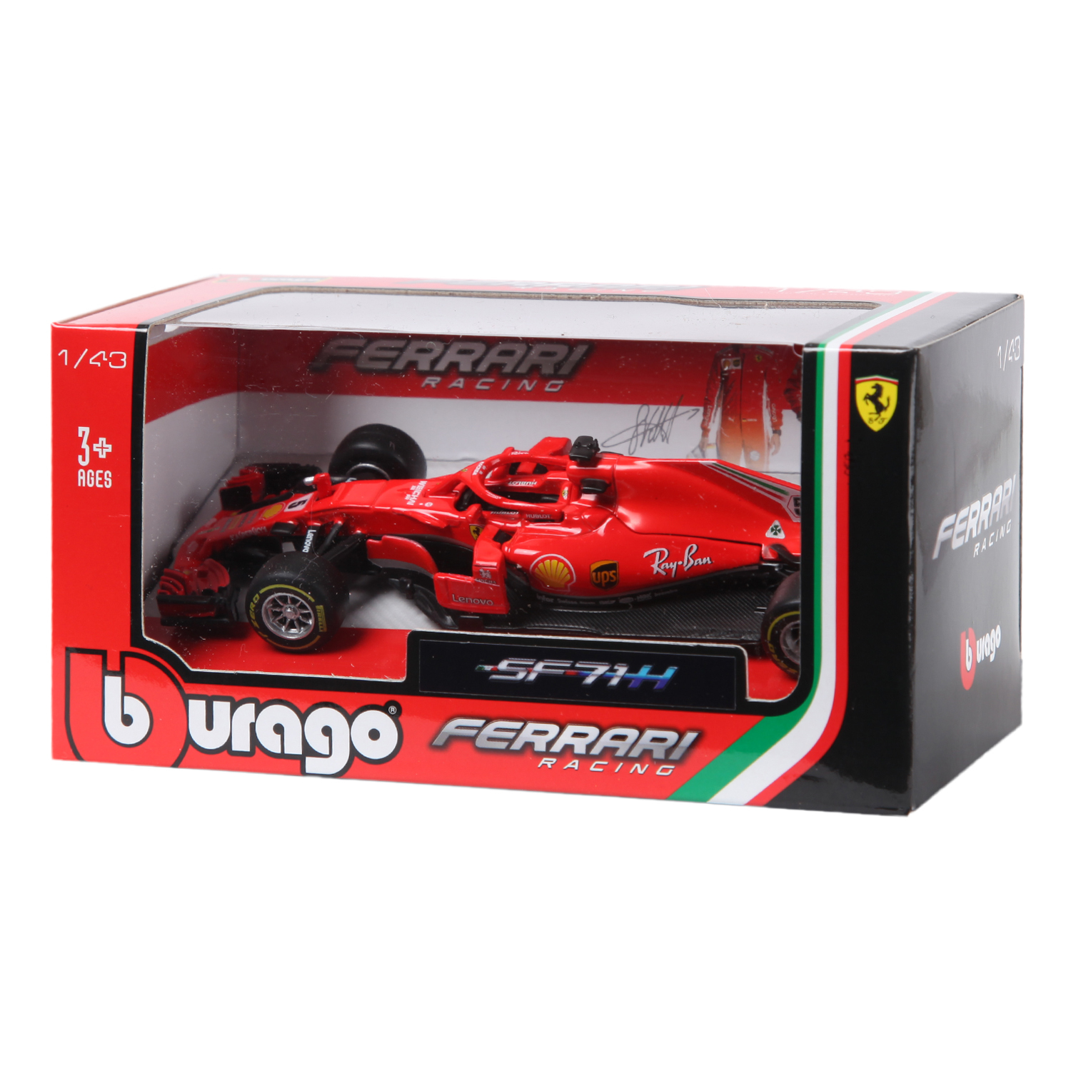 Машина BBurago 1:43 Ferrari Racing F71-h 18-36809W 18-36809W - фото 2