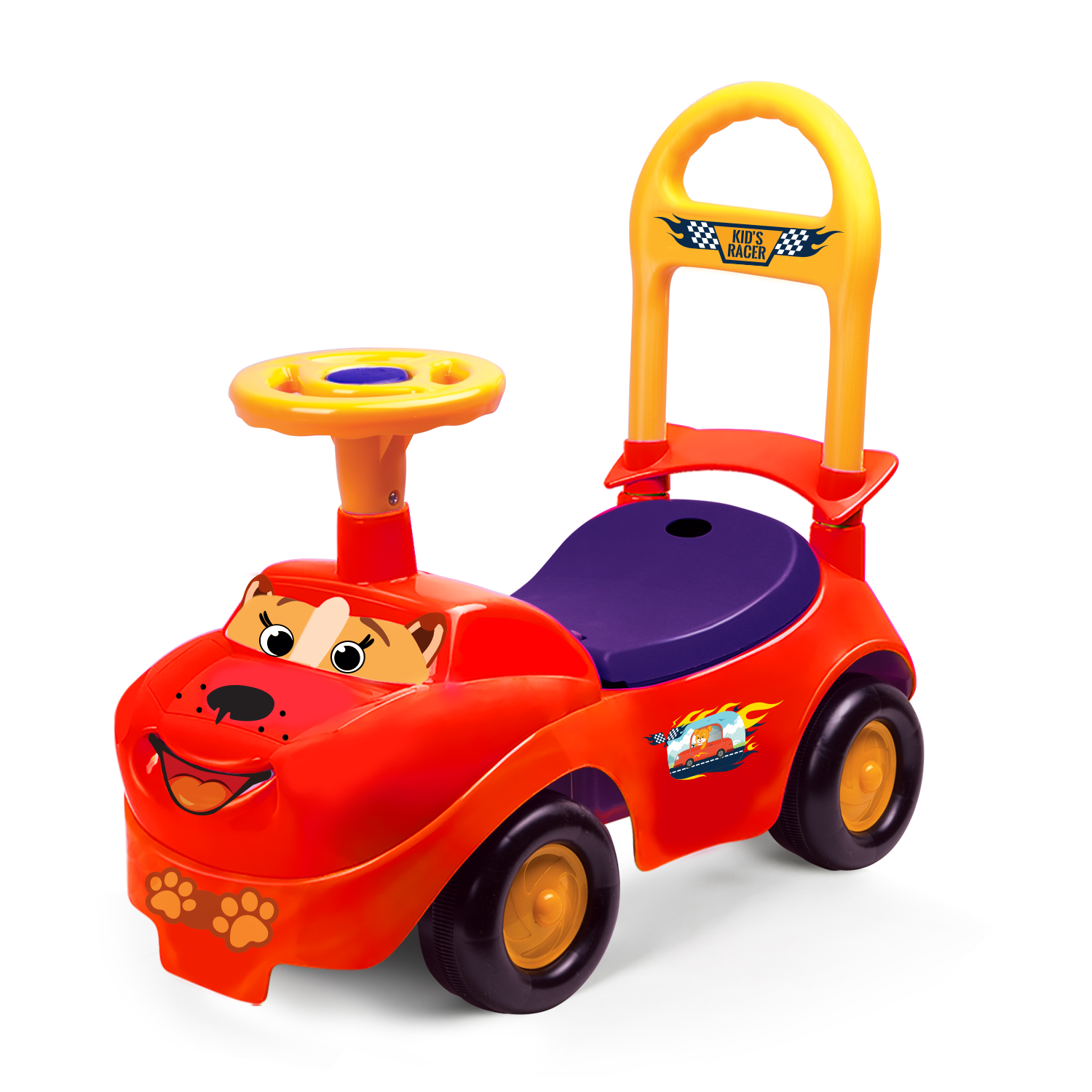 Машина-каталка Zarrin Toys TinyTot с клаксоном красная - фото 1