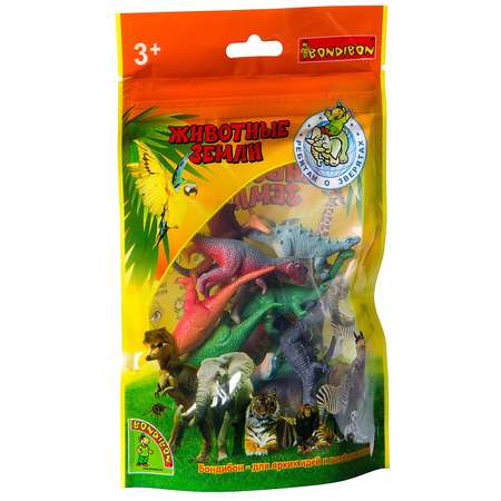 Набор животных BONDIBON Динозавры 12 штук 1.75 дюйма серия Ребятам о Зверятах