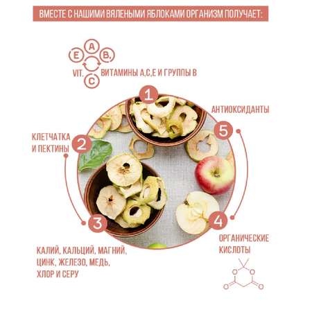 Яблоки вяленые Иван-поле полезный перекус 50 г