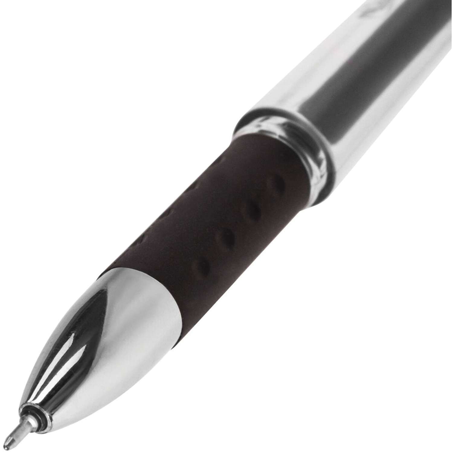 Ручки гелевые Brauberg 12 штук черные - фото 6