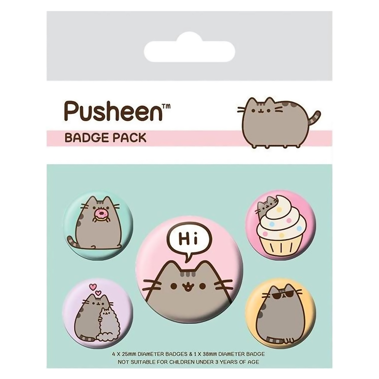 Набор значков Pyramid Pusheen Pusheen Says Hi 5 шт Bp80624 - фото 1