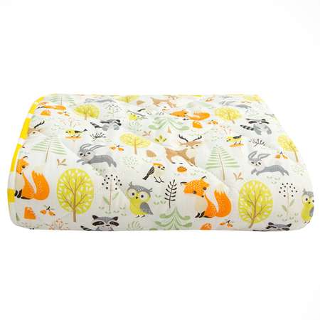 Коврик Amarobaby Soft Mat Зверята стеганный Жёлтый