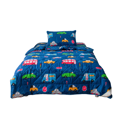 Комплект постельного белья Sofi de Marko Трафик синий детский с одеялом