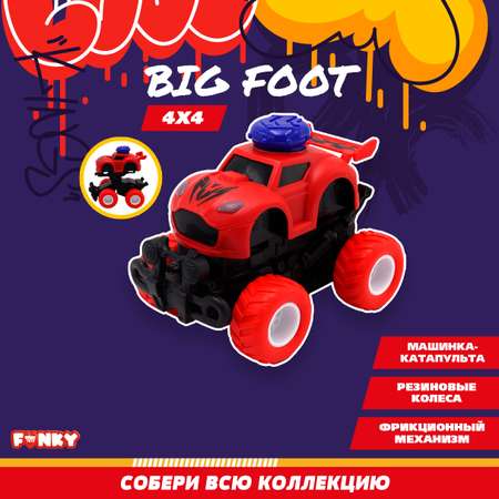 Монстр-трак Funky Toys катапульта красный