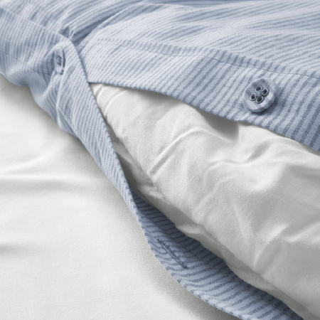 Комплект постельного белья Roomiroom двуспальный BERGLAKE 200x200/50x70 голубой