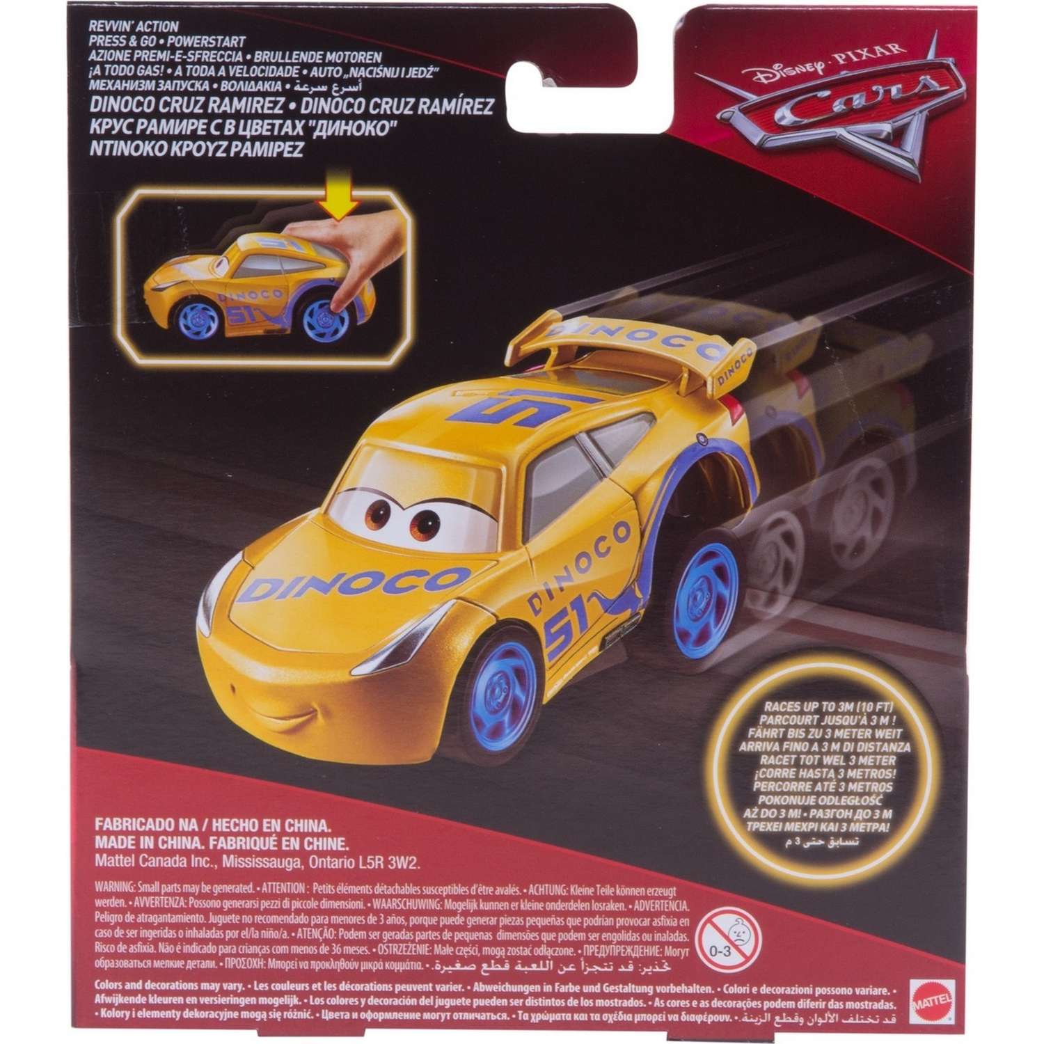 Машина Cars Тачки 3 с автоподзаводом Диноко Круз Рамирез FBG14 DVD31 - фото 4