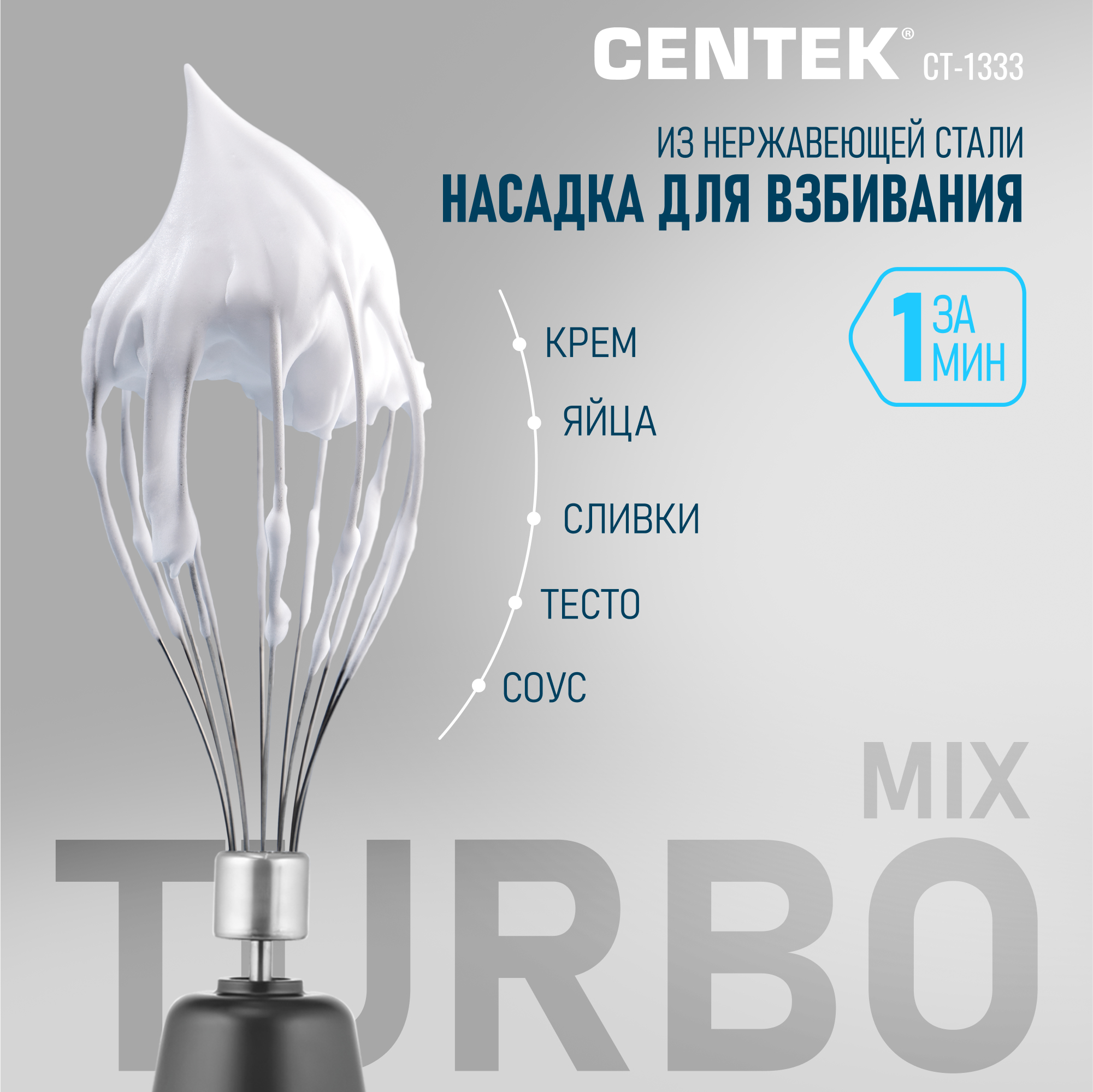 Блендер CENTEK CT-1333 Черный/сталь 1500Вт подсветка мягкое покрытие soft touch - фото 5