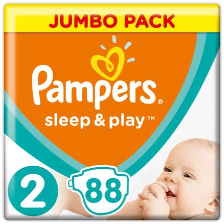 Подгузники Pampers Sleep and Play 88 шт. 2 4-8 кг