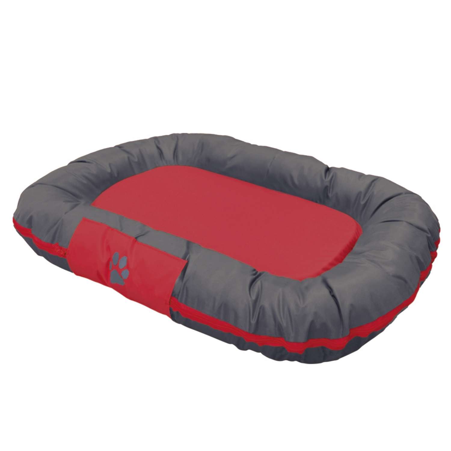 Лежак для животных Nobby Reno большой Серый-Красный 103х76х11 см - фото 1