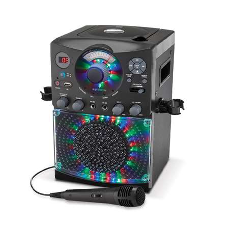 Караоке система Singing Machine с LED Disco подсветкой черный Bluetooth CD+G USB