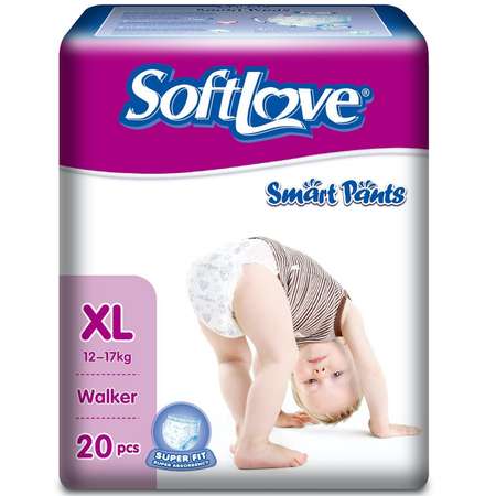 Подгузники-трусики Softlove размер XL 12-17кг 20шт