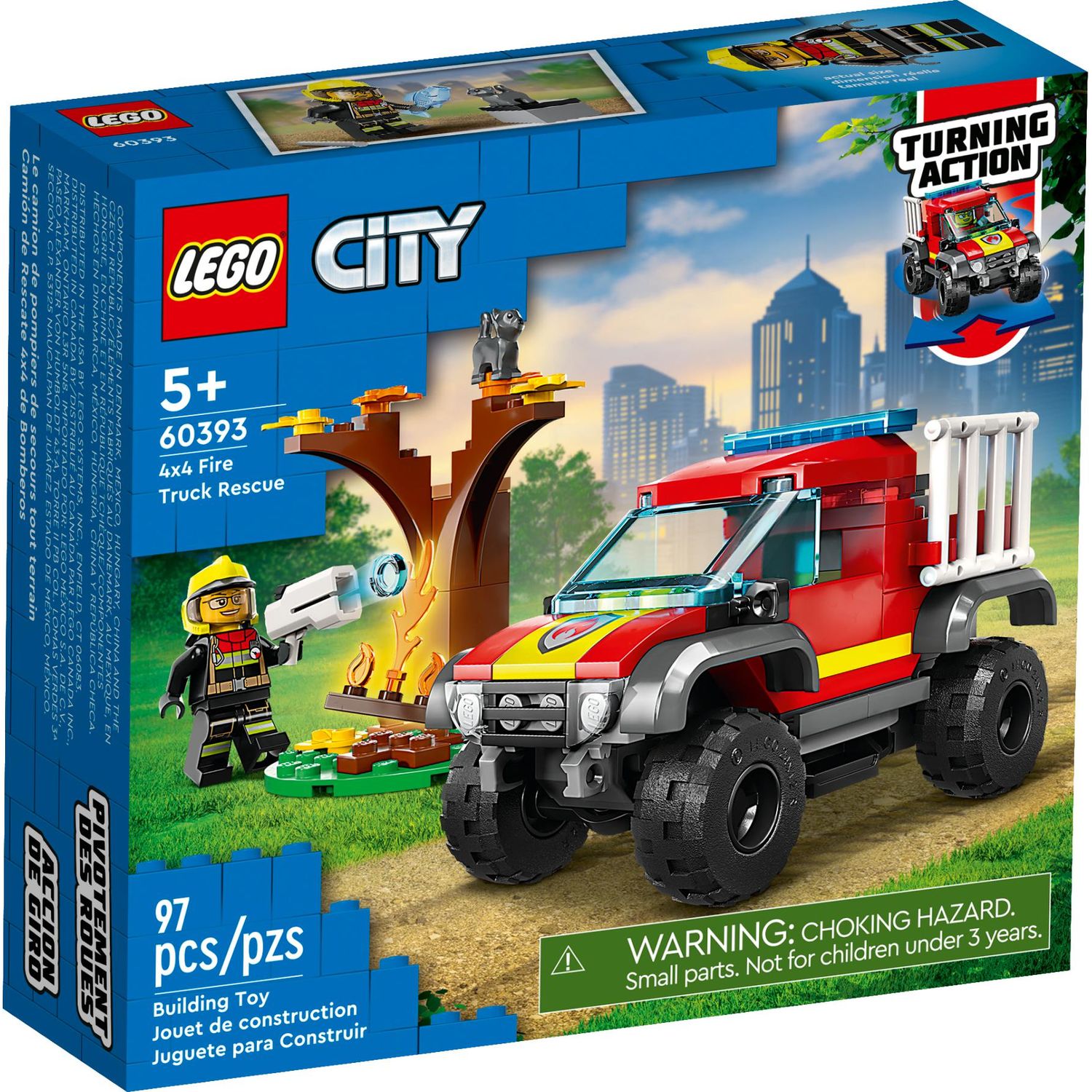 Конструктор Lego CITY Спасательный пожарный внедорожник 60393