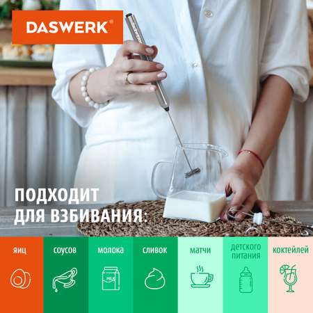 Капучинатор электрический DASWERK вспениватель молока для дома и кухни